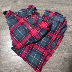 La Vie En Rose Red and Green Plaid Pyjamas Set